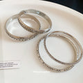 Metal Bangle Four-Piece Sets Mesh Engraved Gold Silver view 7