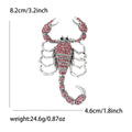 Silver Rhinestone Scorpion Brooch Pink Or Black Crystal Pin view 6