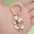 Bee and Honeycomb Charm Keychains in 47 Pictured Variations for Bags and Keys view 2