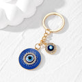 Gold and Silver Tone Round and Hamsa Evil Eye Split Ring Keychains view 6