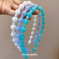 Acrylic Bubble Bead Headbands Large Small Alternating Band view 4
