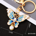Mixed Pearl Crystal and Mini Butterfly Keychains in Three Pictured Constructions view 6