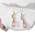 Moon Teardrop Crystal Dangle Earrings Dried Flower 4 Styles view 5