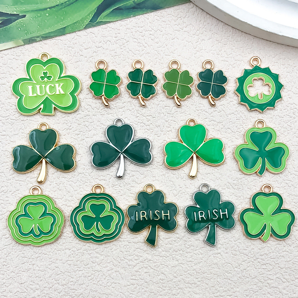 Zinc Alloy Irish Clover Hat Beer Festival Charm Pendant for Necklace Keychain DIY