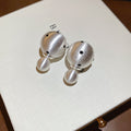 Gold And Silver Tone Dotted Disc Stud Earrings Jewelry Accessory view 6
