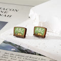 Colorful School Supplies Wood Stud Earrings in Nine Designs view 4