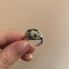 Speckled Cream Oval