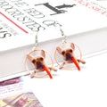 Acrylic French Bulldog Carrot Dangle Earrings Pair view 1