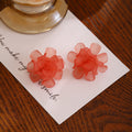 Six Color Layered Translucent Flower Ear Clip Earrings view 8