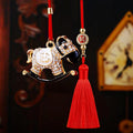 Mini Crystal Rocking Horse Keychains and Tassel Car Hangers view 4
