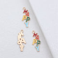 Gold Tone Multicolor Happy Letter Enamel Word Charm view 2