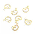Crystal-Accented Gold Silver Decorative Alloy Craft Charms in 2 Styles view 6