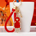 Mixed Jeweled Flip Flop Keychains with Fortune Braided and Plain Loops view 12