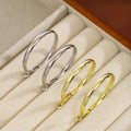 Gold and Silver Large Thin Classic Round Hoop Earrings view 1