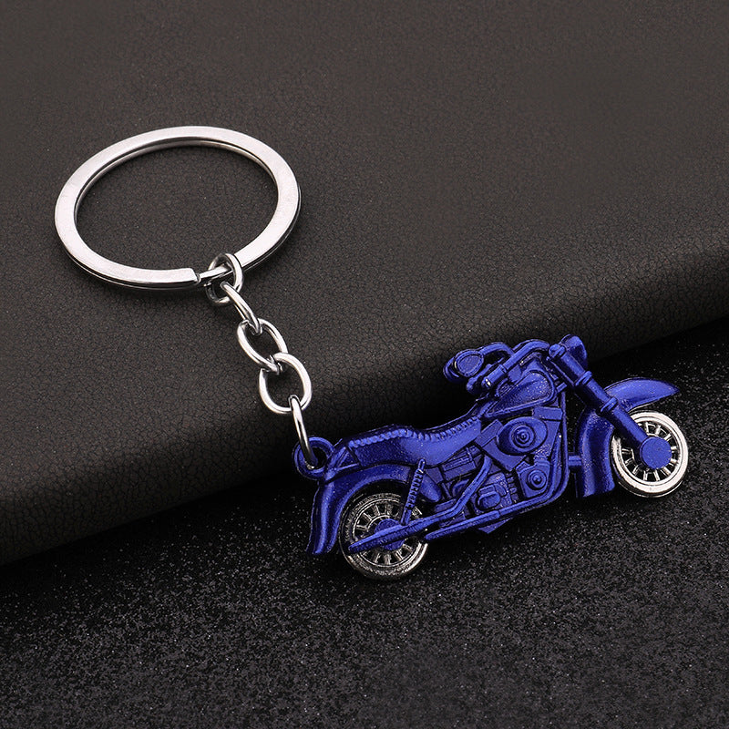 Moving Wheel Motorcycle Metal Keychain Realistic Bike Model Charm