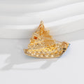 Flower Metal Brooch Pin for Jackets and Lapels 3.4 x 2.8 cm view 4