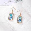 Gold Hook Resin Dried Flower Geometric Earrings 8 Styles view 2