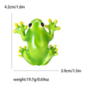 Bright Green Enamel Frog Brooch with Raised Eyes Decorative Accessory view 4