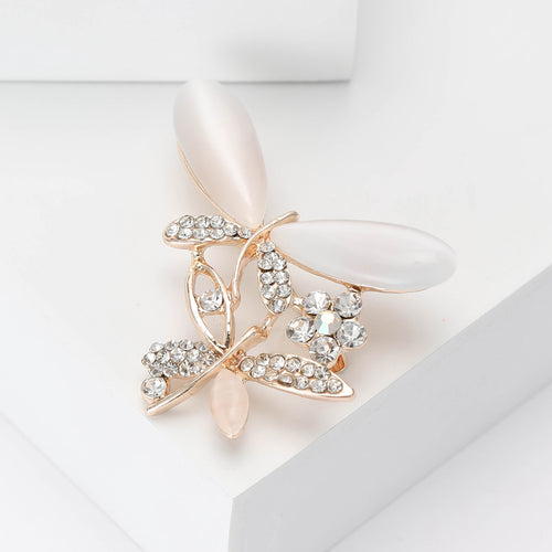 Dragonfly wing and flower crystal detail