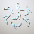 Colorful Polka Dot High Heel Shoe Enamel Charms for Jewelry Making view 10