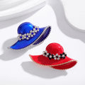 Red Flower Crystal Enamel Two Designs Metal Brooch Pin view 4
