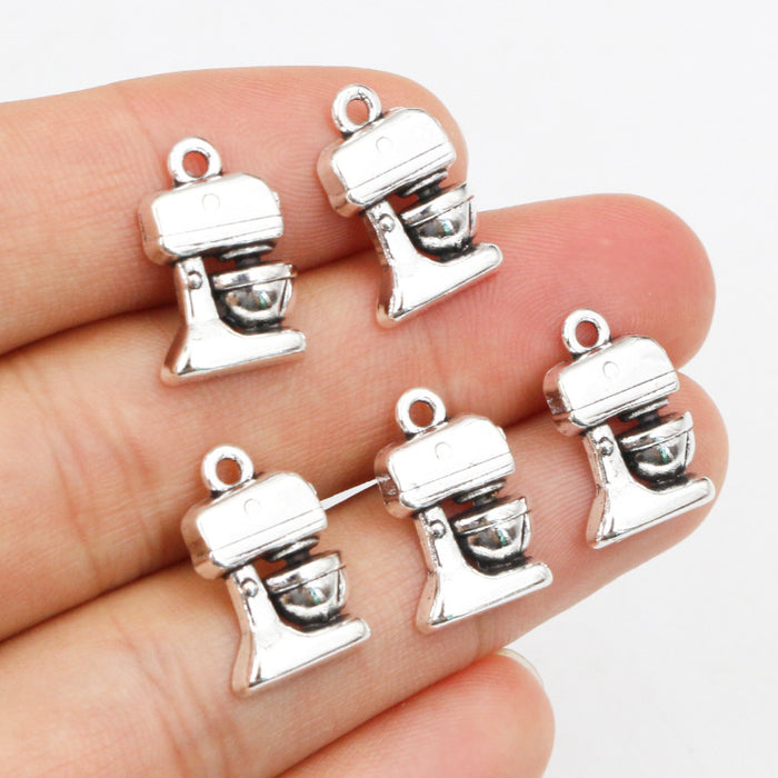 Mini Stand Mixer Kitchen Charms in Antique Silver Finish