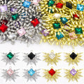 Square Crystal Sunburst Charm Collection for Jewelry Making view 5