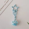 Flocked Cat Paw Star-Clasp Charms in Five Pastel Colors view 6