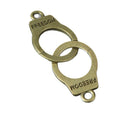 Freedom Handcuff Connector Charm Antique Silver Antique Brass view 5
