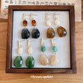 Geometric Resin Drop Earrings in Four Colorways for Everyday Styling view 4