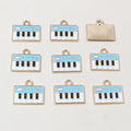 Small Enamel Piano Charms in Seven Color Styles for Jewelry view 6