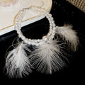 Ribbon Crystal Feather Choker In Three Colors With Decorative Metal Details view 8
