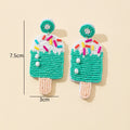 Seed Bead Popsicle Drop Earrings With Sprinkles Two Colors view 4