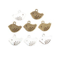 Perforated Bird Silhouette Charms in Two Antique Finishes view 5