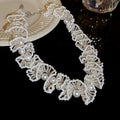 White Seed Bead Fan Petal Pearl Necklace Bracelet Styles view 7