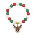 Christmas Reindeer Bead Bracelet Santa Ring Tree Earrings view 6
