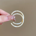 Translucent Resin Hoop Earrings in Tortoiseshell and Blue view 4