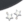 7x8mm Enamel Stainless Steel Star Charm Pendant for DIY Earrings Necklace Jewelry Making