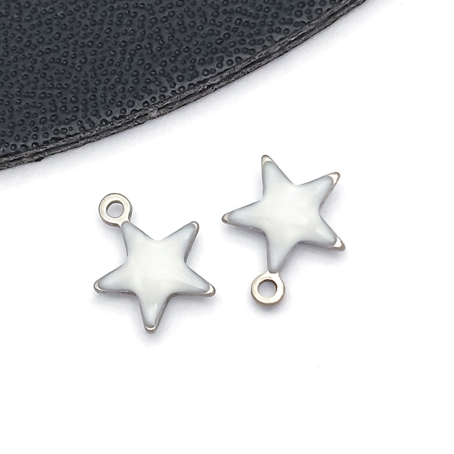 7x8mm Enamel Stainless Steel Star Charm Pendant for DIY Earrings Necklace Jewelry Making