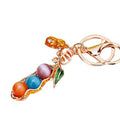 Jeweled Peanut Keychain with Three Color Cabochons and Mini Peanut view 5