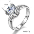 Round Clear Stone Open Floral Setting Ring In Two Tones view 5