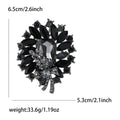 Pointed Crystal Petal Brooch in Nine Colors Decorative Lapel Pin view 12