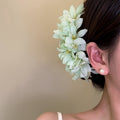 Fabric Lily Flower Gold Arch U Pin Hairpins Five Colors view 6