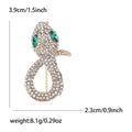 Coiled Crystal Snake Brooch in Four Jewel Tone Colorways view 8