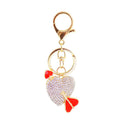Rhinestone Heart And Arrow Keychain With Gold-Tone Clasp view 5
