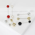 Seven Piece Double Ball Collar Pin Set for Jackets Scarves and Lapels view 3