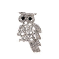 Owl Crystal Metal Brooch Pin for Jackets and Lapels view 1