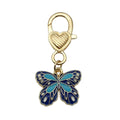 Colorful Butterfly Metal Keychains With Heart Clasps And Split Rings view 8