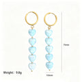 Multicolor Heart Bead Drop Earrings In Three And Five Bead Lengths view 10