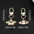 Six-Piece Vintage Moth and Butterfly Lobster Clasp Charm Assortment view 2
